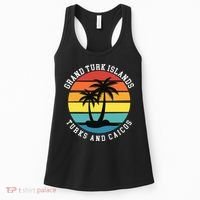 Grand Turk Islands Turks And Caicos Sunset Palm Trees Women's Tank Top thumb 0