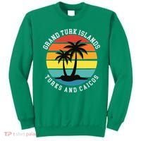 Grand Turk Islands Turks And Caicos Sunset Palm Trees Sweatshirt thumb 0