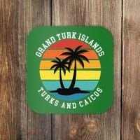 Grand Turk Islands Turks And Caicos Sunset Palm Trees Coaster thumb 0