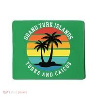 Grand Turk Islands Turks And Caicos Sunset Palm Trees Mousepad thumb 0