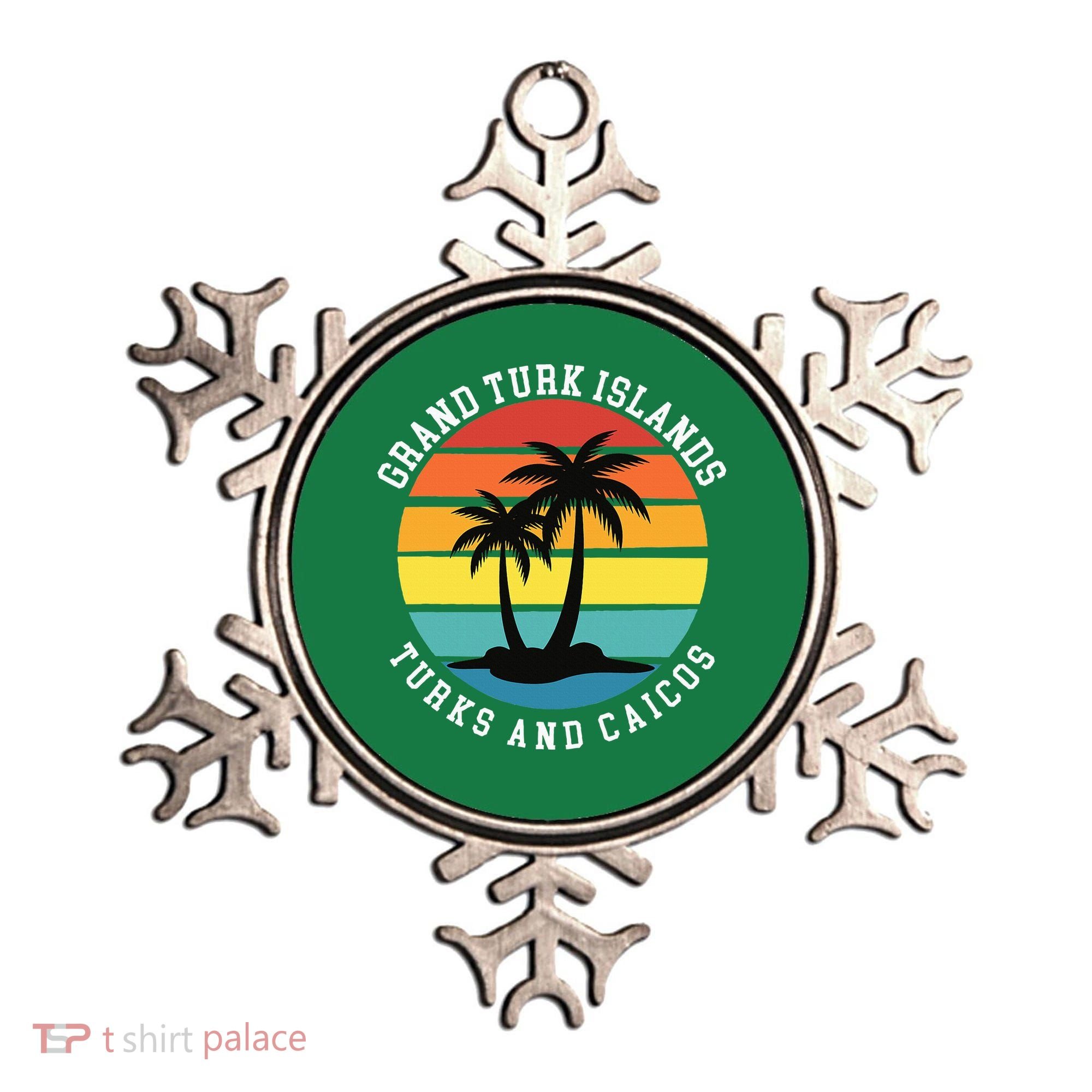 Grand Turk Islands Turks And Caicos Sunset Palm Trees Ornament