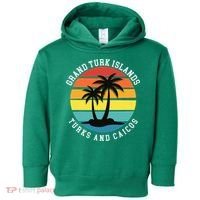 Grand Turk Islands Turks And Caicos Sunset Palm Trees Toddler Hoodie thumb 0