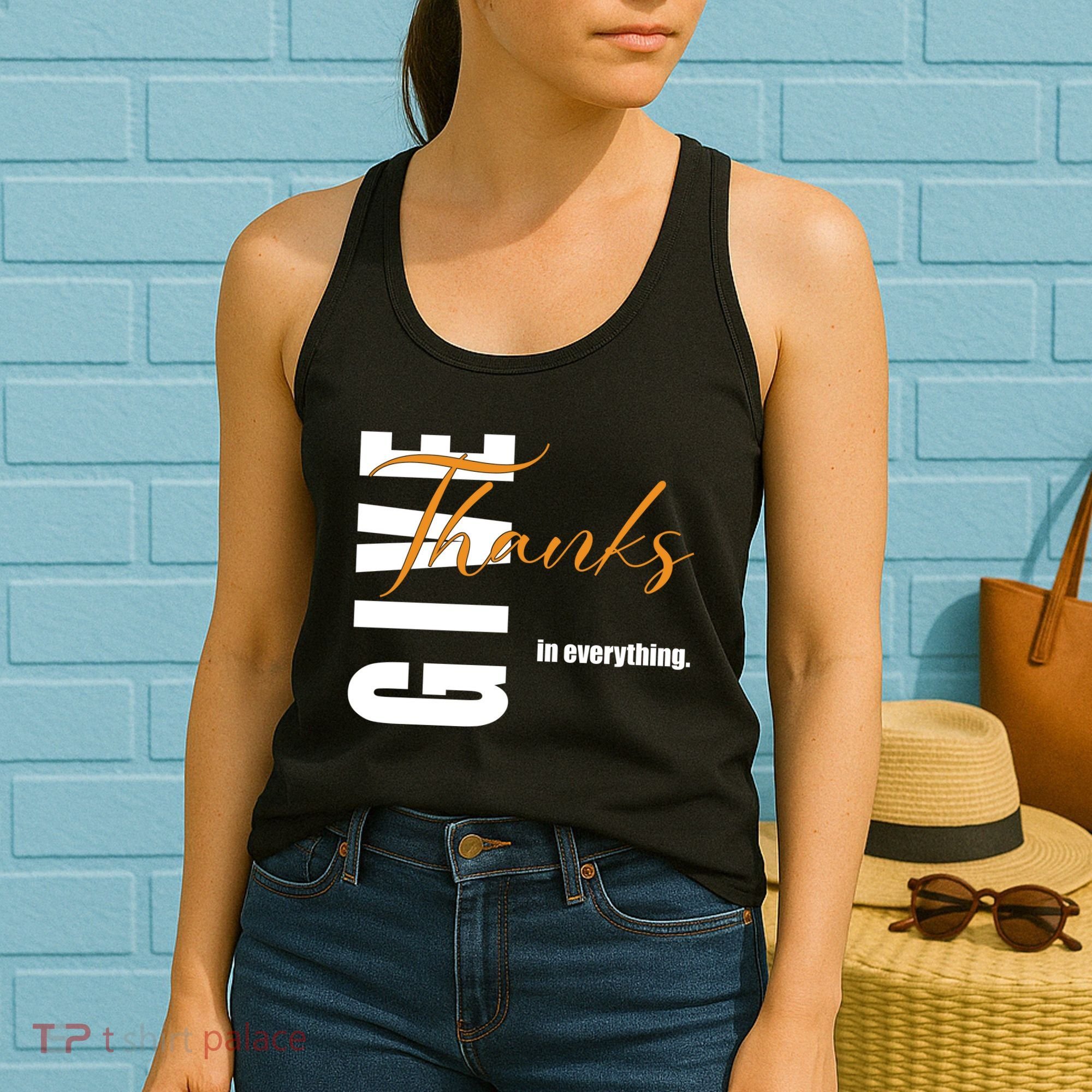 Give Thanks In Everything Thanksgiving Holiday Women's Tank Top