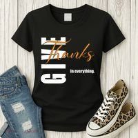 Give Thanks In Everything Thanksgiving Holiday Women's T-Shirt thumb 3