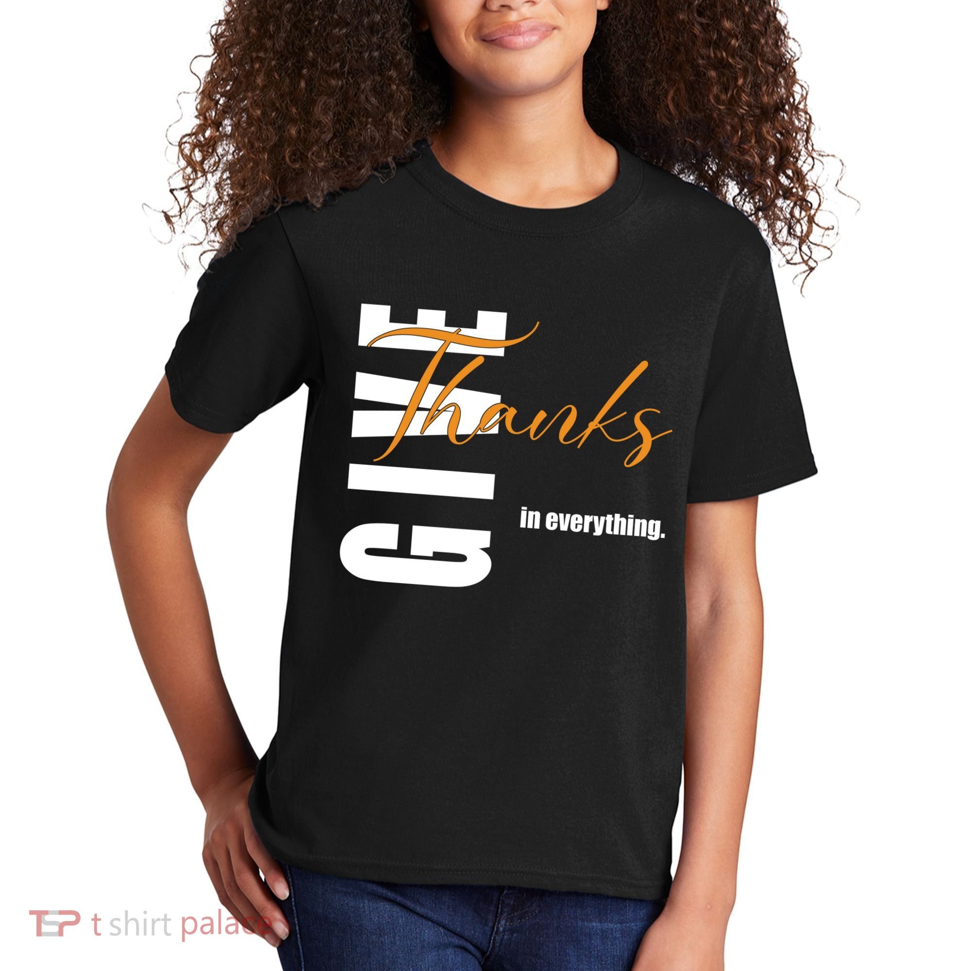 Give Thanks In Everything Thanksgiving Holiday Kids T-Shirt