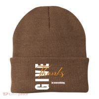Give Thanks In Everything Thanksgiving Holiday Beanie thumb 0