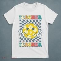 Groovy Teacher Inspirational Colorful Back To School T-Shirt thumb 5