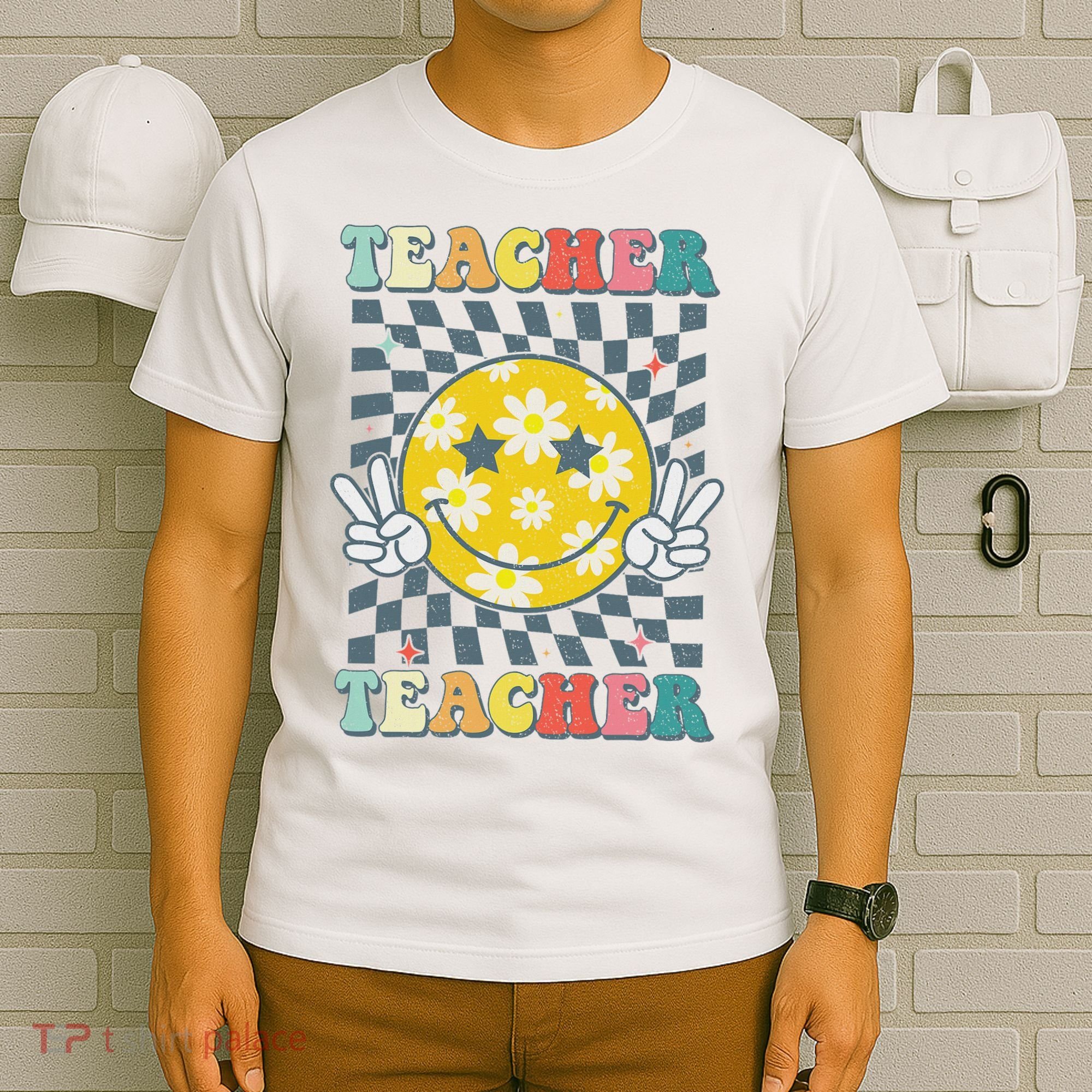 Groovy Teacher Inspirational Colorful Back To School T-Shirt