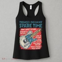 Guitar Things I Do In My Spare Time Funny Electric Guitarist Women's Tank Top thumb 3