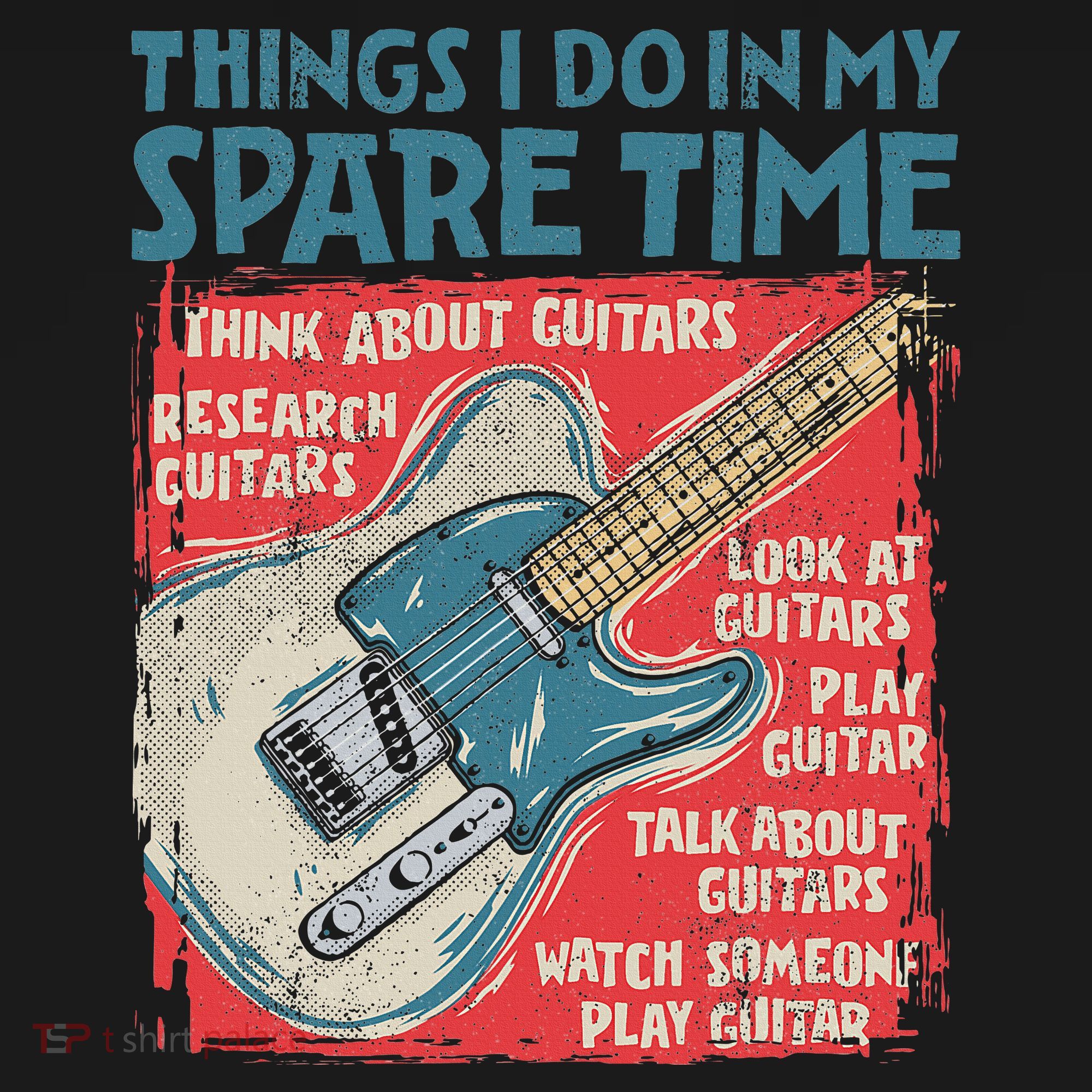 Guitar Things I Do In My Spare Time Funny Electric Guitarist Women's Tank Top