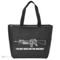 Garand Thumb IM Just Here For The Violence Tote Bag thumb 0