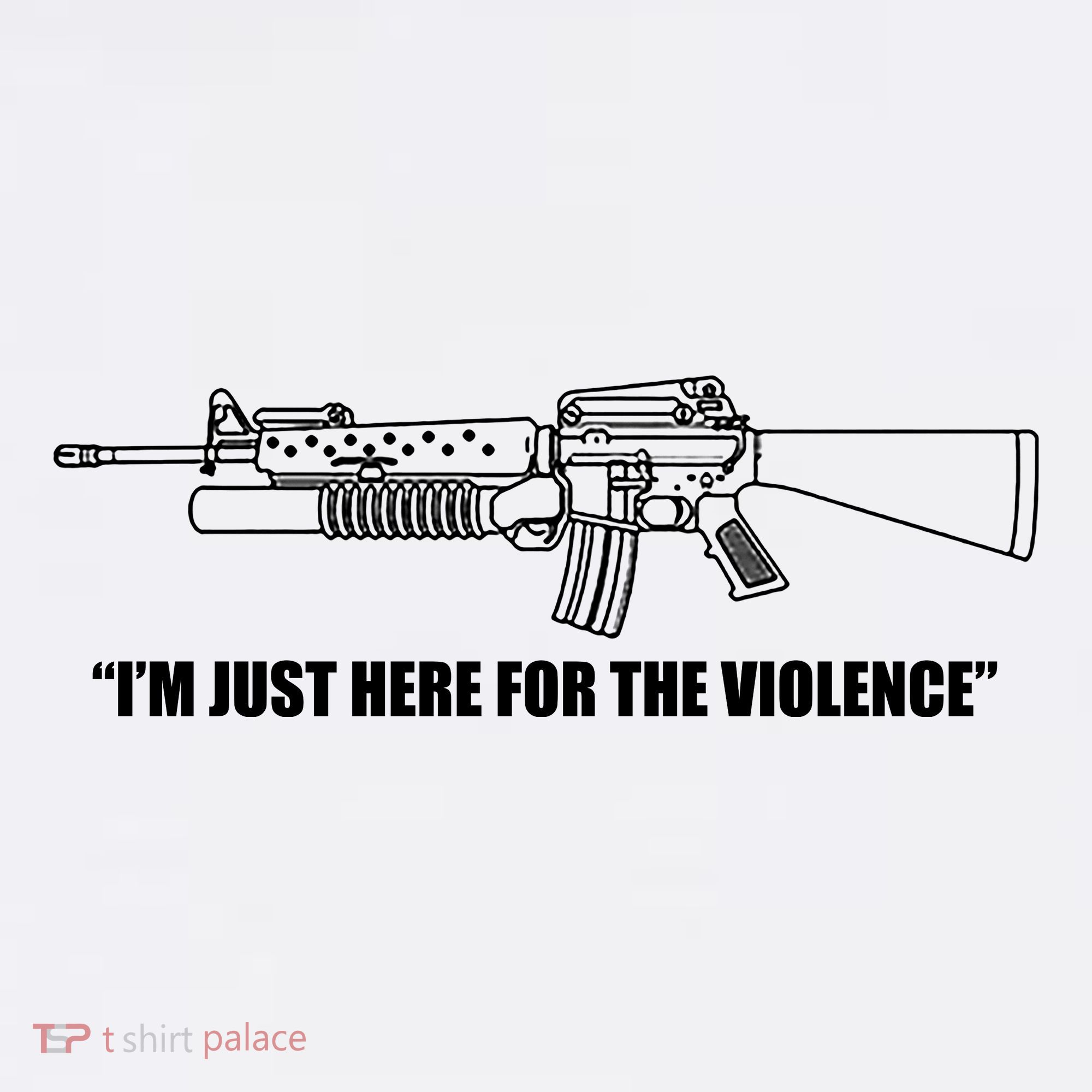 Garand Thumb IM Just Here For The Violence Apron