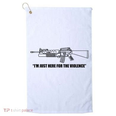 Garand Thumb IM Just Here For The Violence Golf Towel