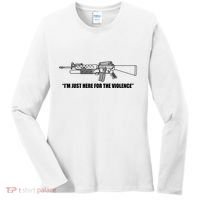 Garand Thumb IM Just Here For The Violence Women's Long Sleeve Shirt thumb 0
