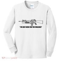 Garand Thumb IM Just Here For The Violence Kids Long Sleeve Shirt thumb 0