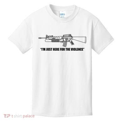 Garand Thumb IM Just Here For The Violence Kids T-Shirt