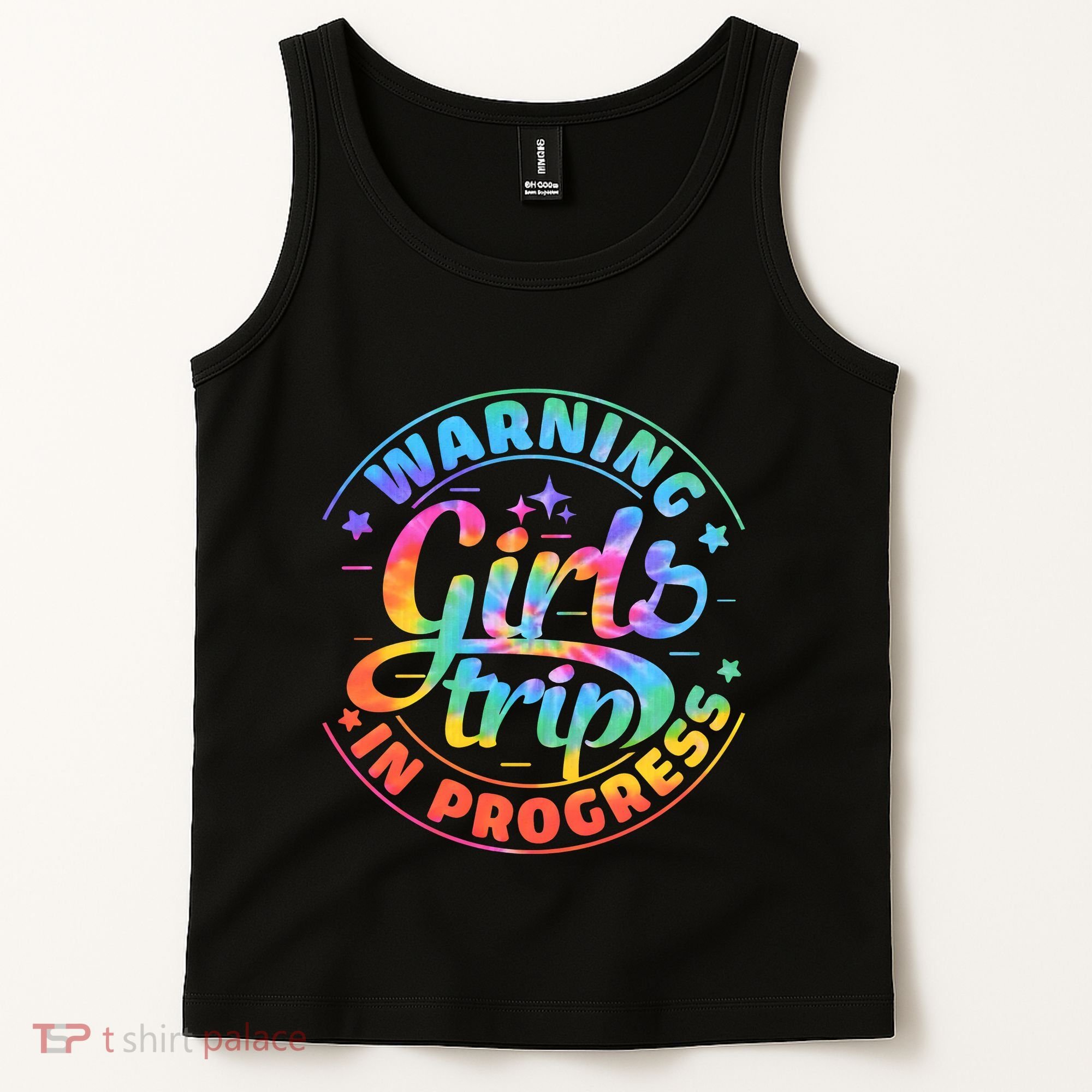 Girl Trip In Progress Tie Dye Tank Top
