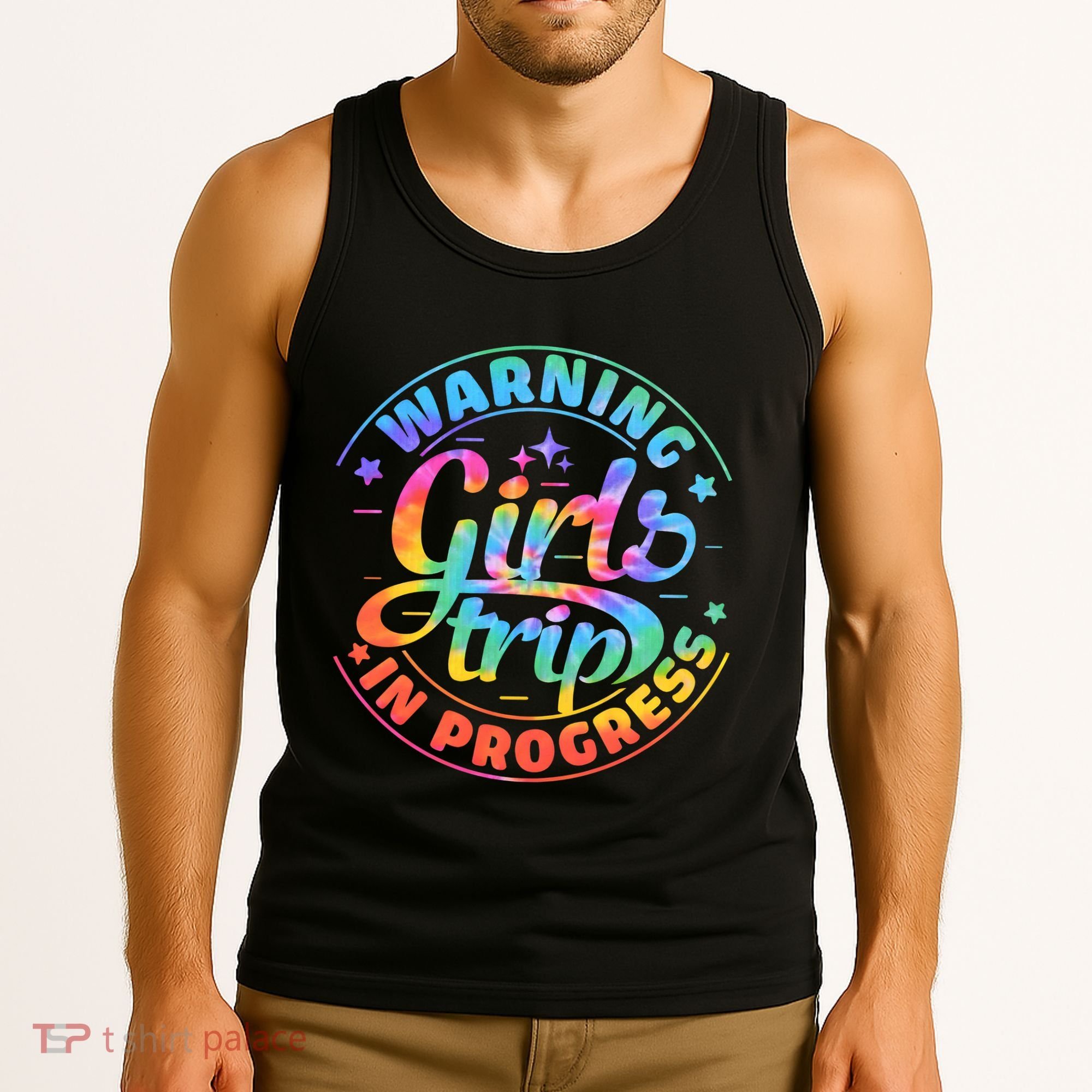 Girl Trip In Progress Tie Dye Tank Top