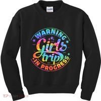 Girl Trip In Progress Tie Dye Kids Sweatshirt thumb 0