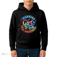 Girl Trip In Progress Tie Dye Kids Hoodie thumb 4