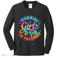Girl Trip In Progress Tie Dye Kids Long Sleeve Shirt thumb 0