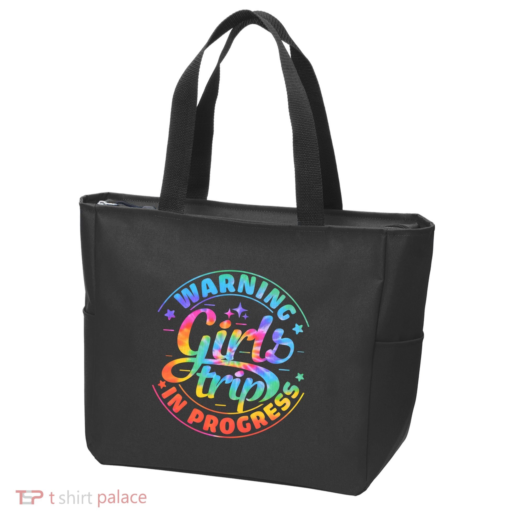 Girl Trip In Progress Tie Dye Tote Bag