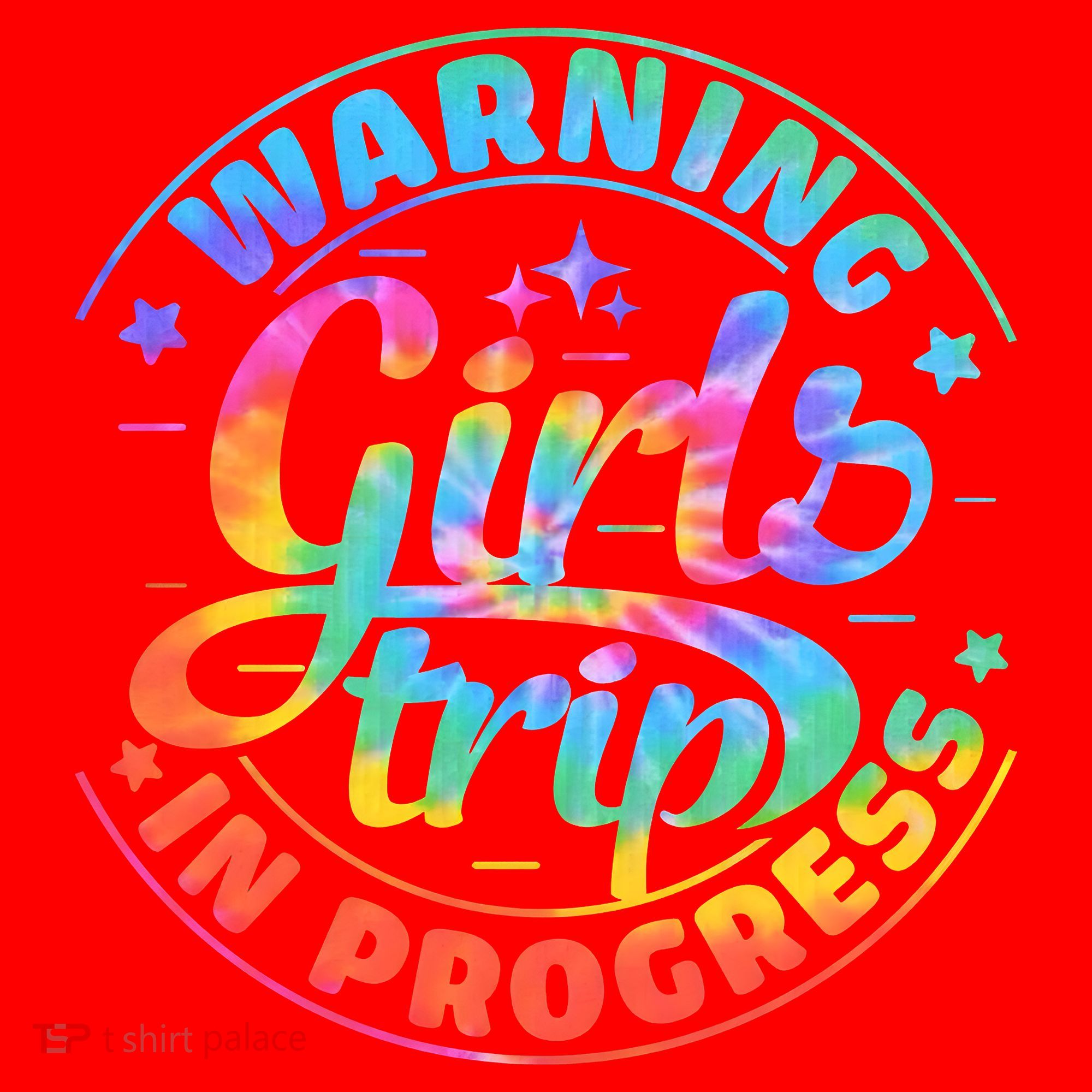Girl Trip In Progress Tie Dye Santa Hat