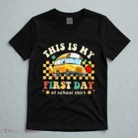 Groovy This Is My First Day Of School Funny Manatee Gifts T-Shirt thumb 5