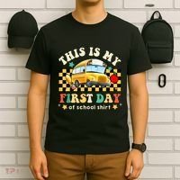 Groovy This Is My First Day Of School Funny Manatee Gifts T-Shirt thumb 6