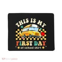 Groovy This Is My First Day Of School Funny Manatee Gifts Mousepad thumb 0