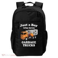 Garbage Truck Just A Boy Who Loves Garbage Trucks Backpack thumb 0