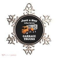 Garbage Truck Just A Boy Who Loves Garbage Trucks Ornament thumb 0