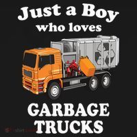 Garbage Truck Just A Boy Who Loves Garbage Trucks Ornament thumb 1