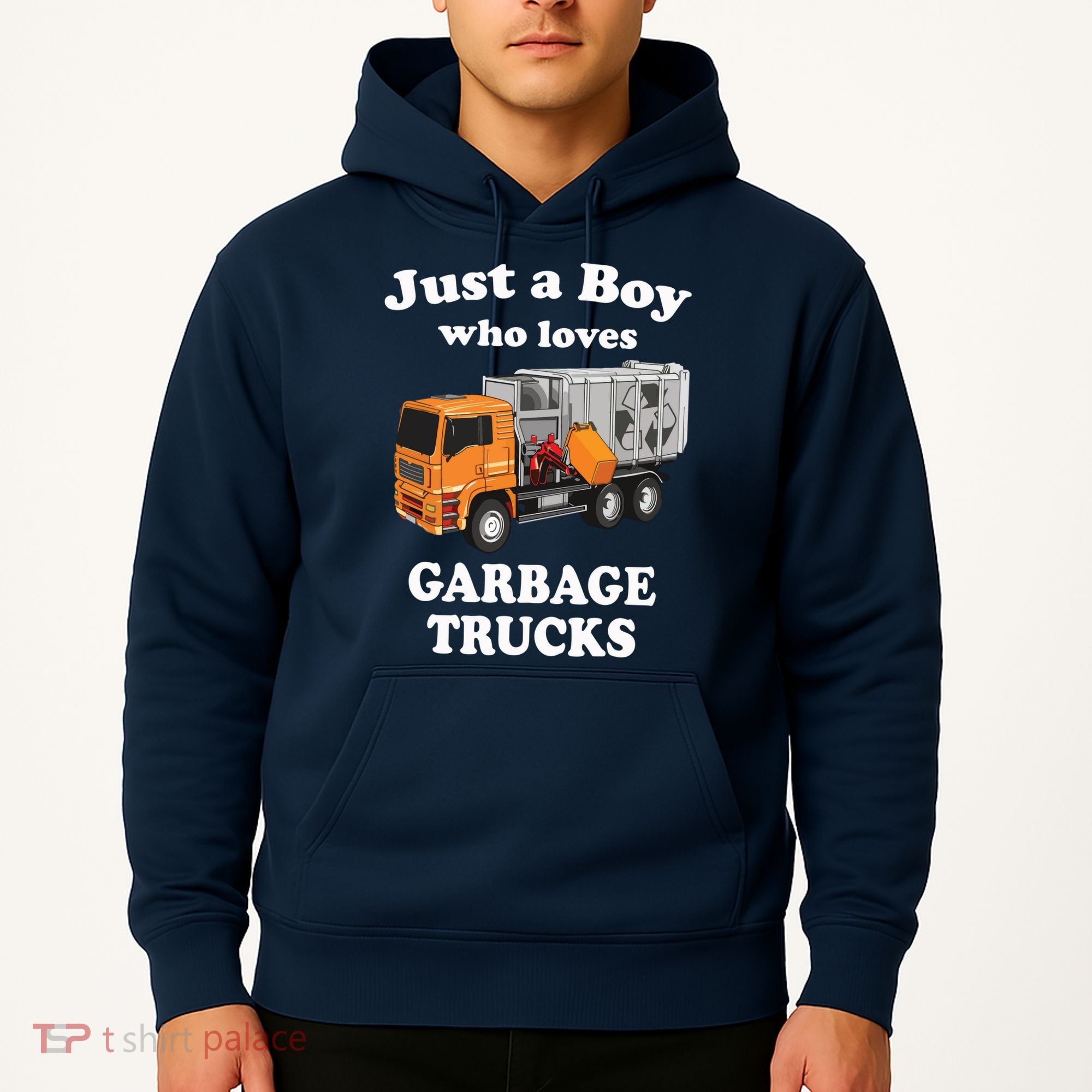 Garbage Truck Just A Boy Who Loves Garbage Trucks Hoodie