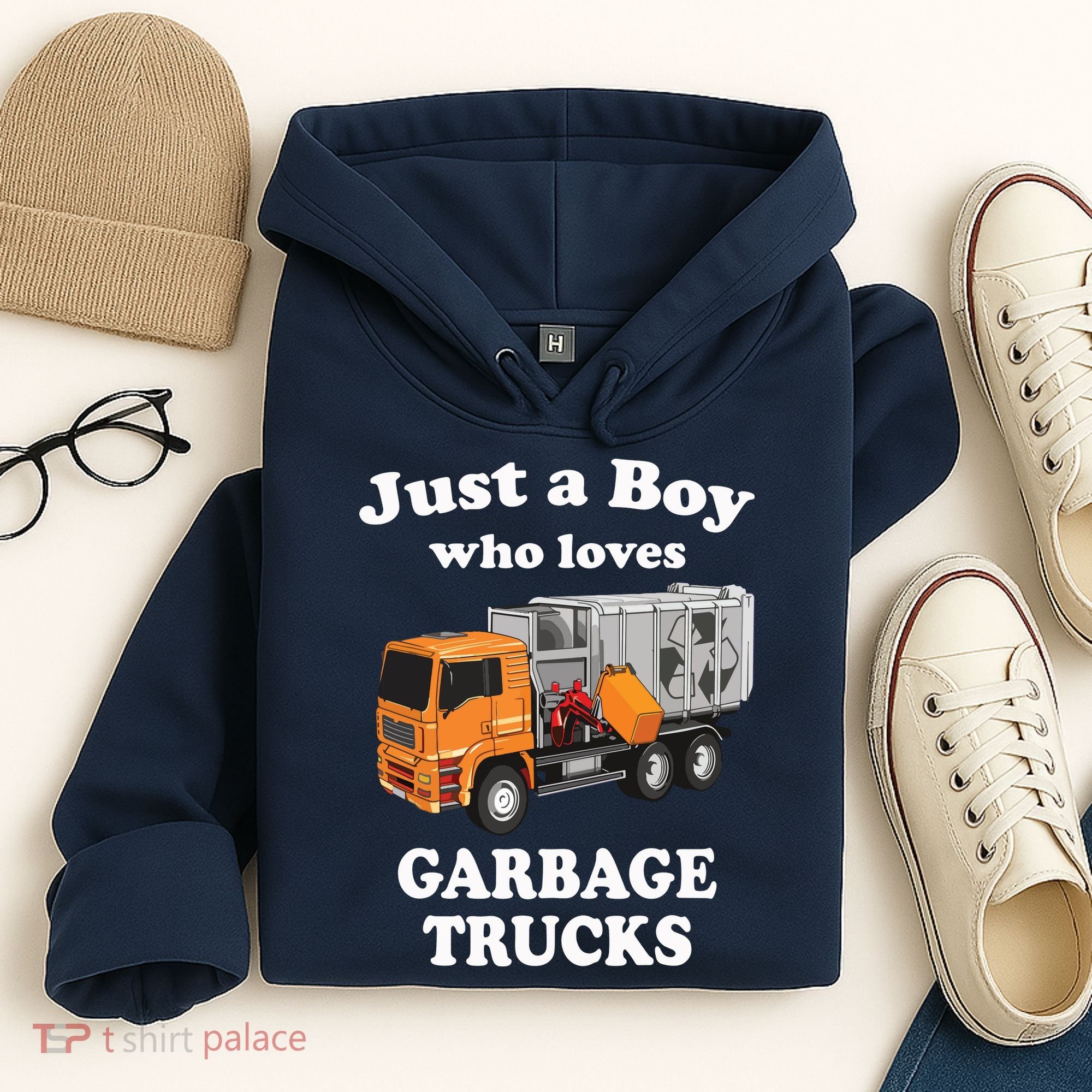 Garbage Truck Just A Boy Who Loves Garbage Trucks Hoodie