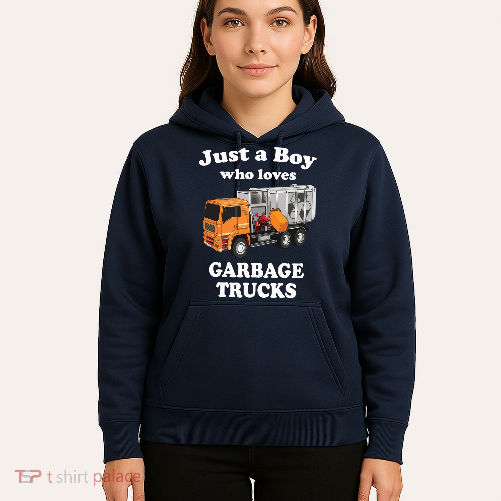 Garbage Truck Just A Boy Who Loves Garbage Trucks Hoodie