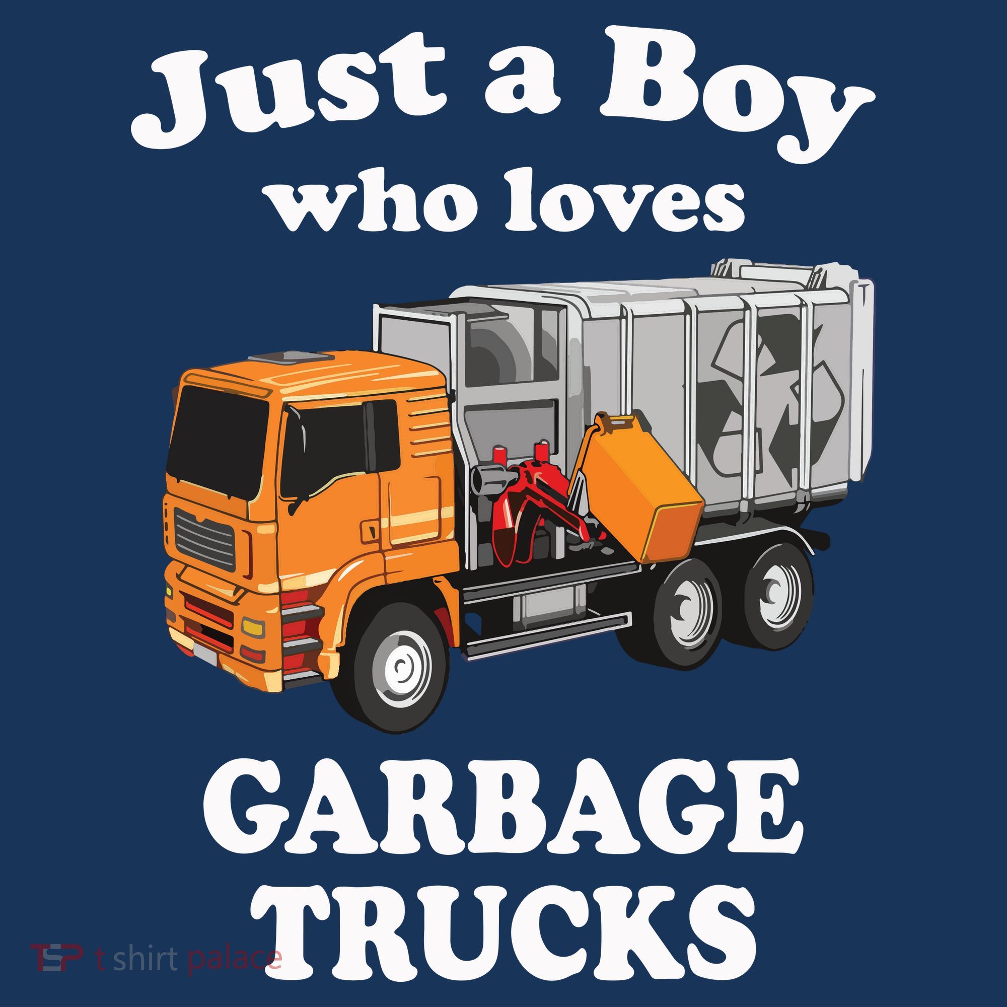 Garbage Truck Just A Boy Who Loves Garbage Trucks Long Sleeve Shirt