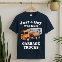 Garbage Truck Just A Boy Who Loves Garbage Trucks T-Shirt thumb 2