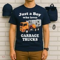 Garbage Truck Just A Boy Who Loves Garbage Trucks T-Shirt thumb 6