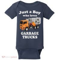 Garbage Truck Just A Boy Who Loves Garbage Trucks Baby Bodysuit thumb 0