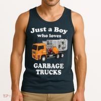 Garbage Truck Just A Boy Who Loves Garbage Trucks Tank Top thumb 3
