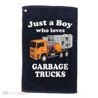 Garbage Truck Just A Boy Who Loves Garbage Trucks Golf Towel thumb 0