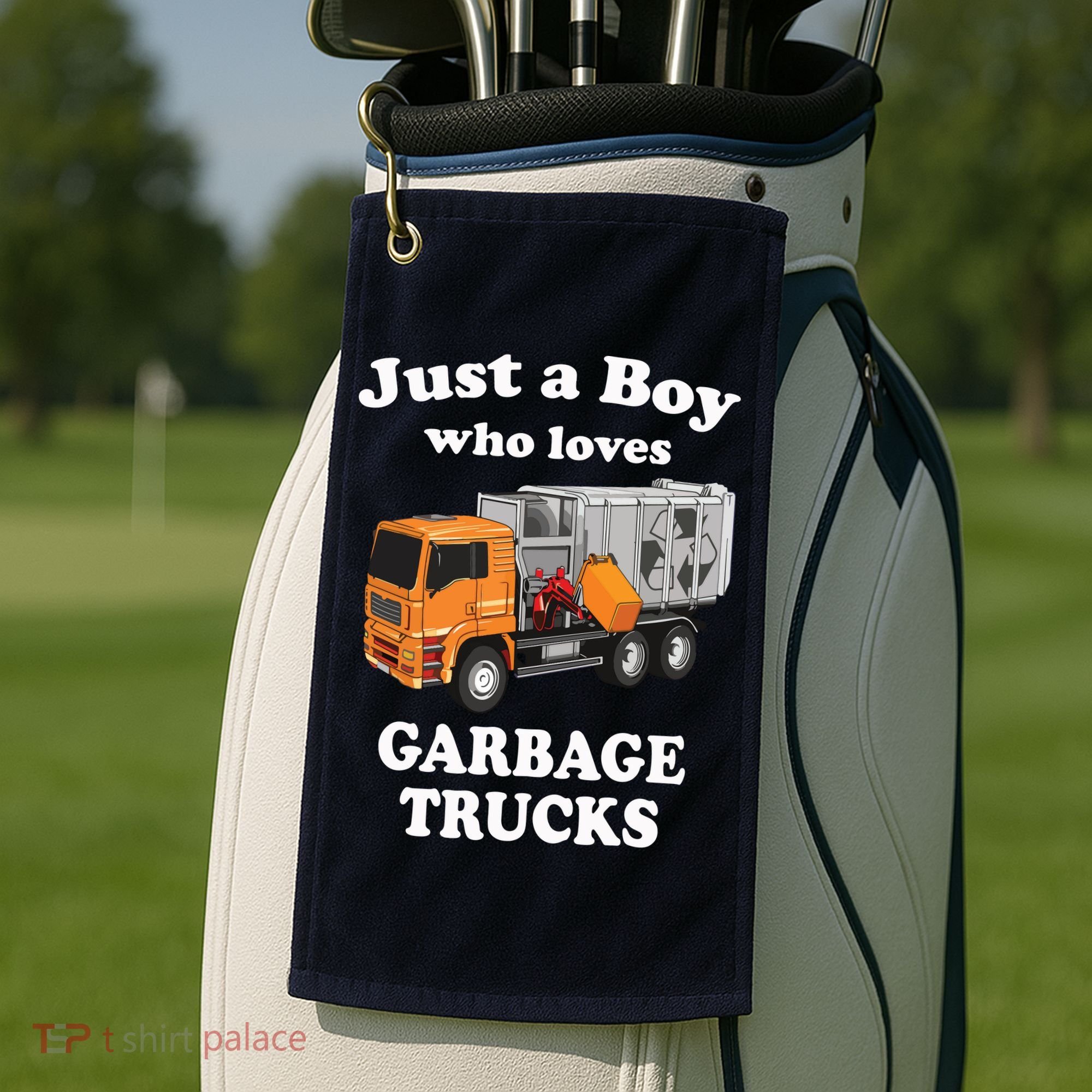 Garbage Truck Just A Boy Who Loves Garbage Trucks Golf Towel