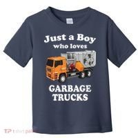Garbage Truck Just A Boy Who Loves Garbage Trucks Toddler T-Shirt thumb 0