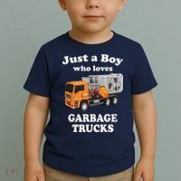 Garbage Truck Just A Boy Who Loves Garbage Trucks Toddler T-Shirt thumb 2