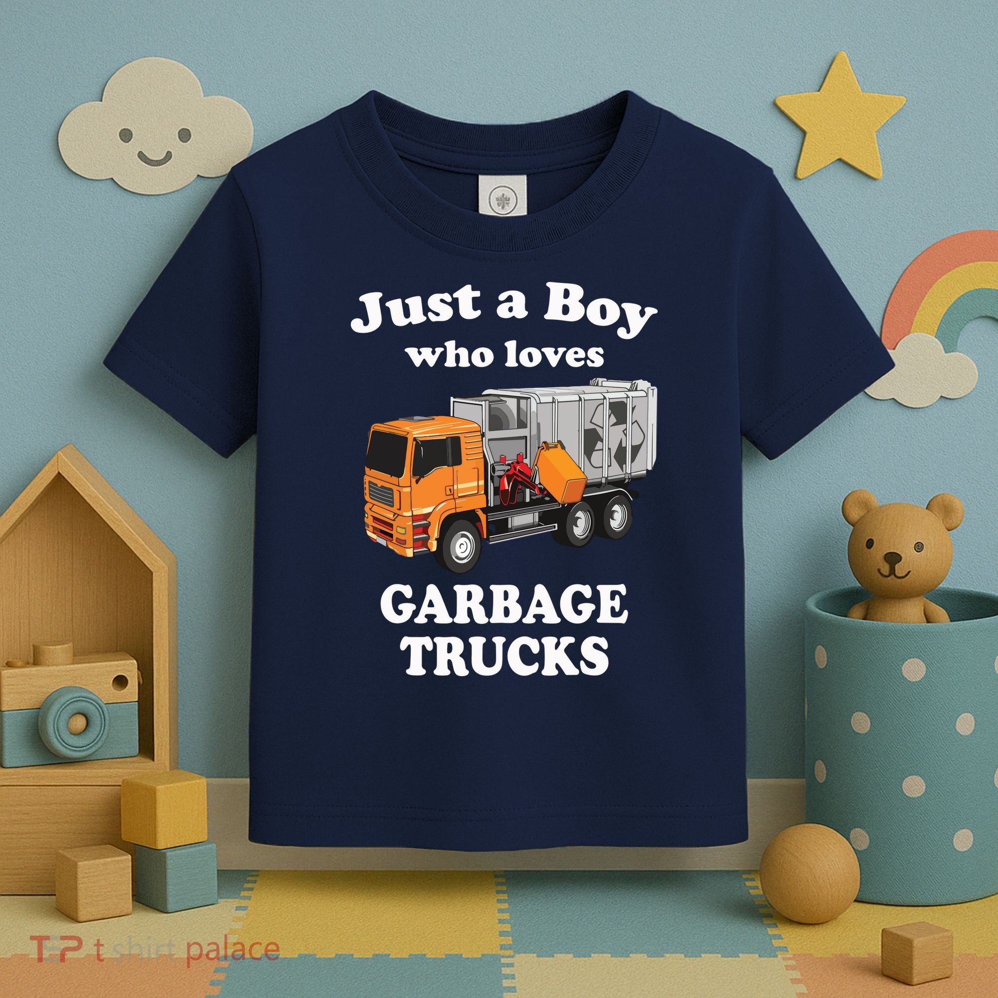 Garbage Truck Just A Boy Who Loves Garbage Trucks Toddler T-Shirt