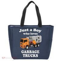 Garbage Truck Just A Boy Who Loves Garbage Trucks Tote Bag thumb 0