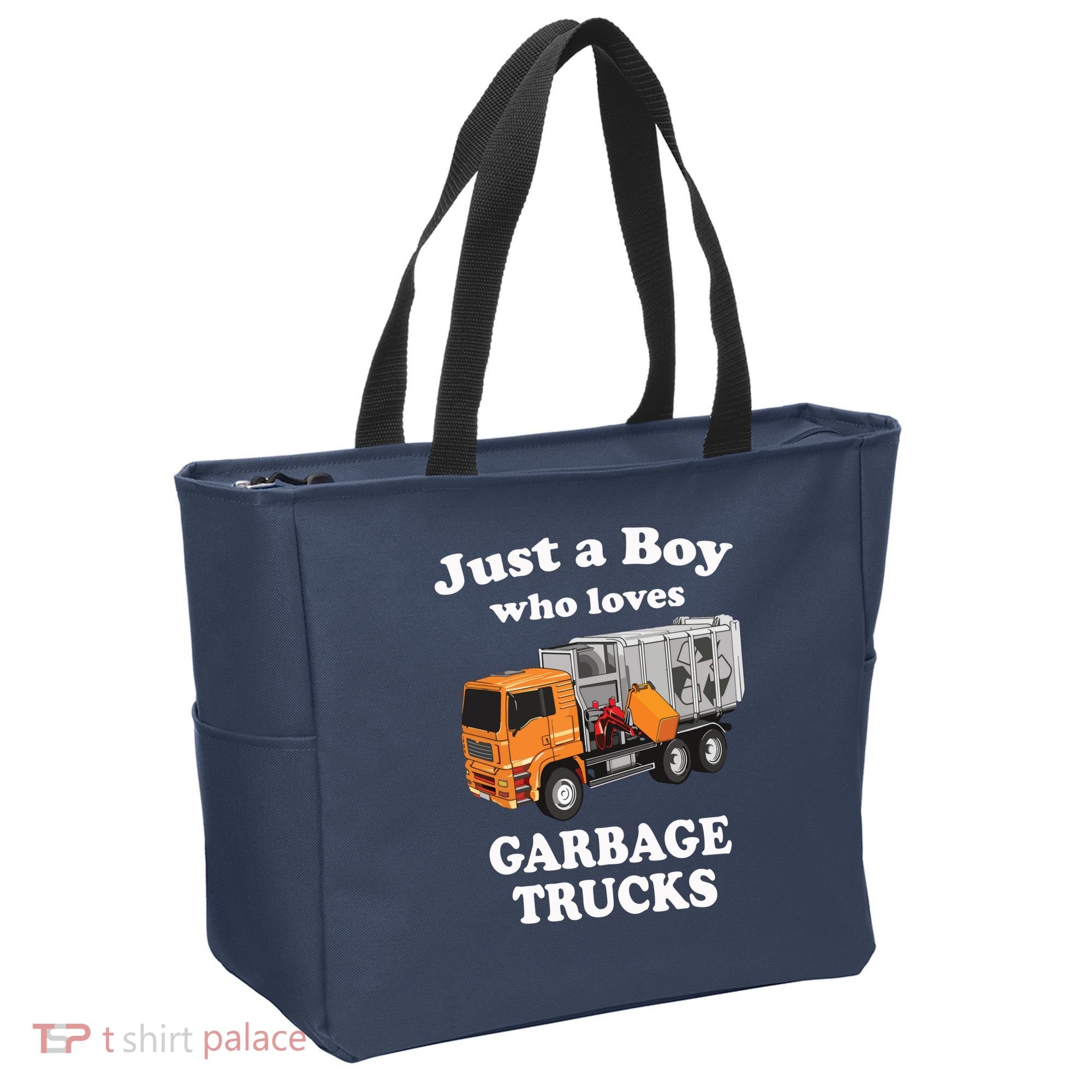 Garbage Truck Just A Boy Who Loves Garbage Trucks Tote Bag