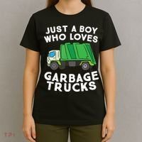 Garbage Truck Just A Boy Who Loves Garbage Trucks T-Shirt thumb 4
