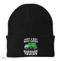 Garbage Truck Just A Boy Who Loves Garbage Trucks Beanie thumb 0